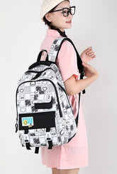 Black New High School Student School Backpack 1370 GALAXY BAGS
